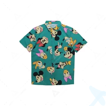 Disney Men's Mickey and Friends Button Down Shirt